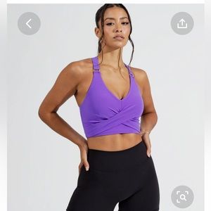 Buffbunny candy wrap sports bra. Party purple.